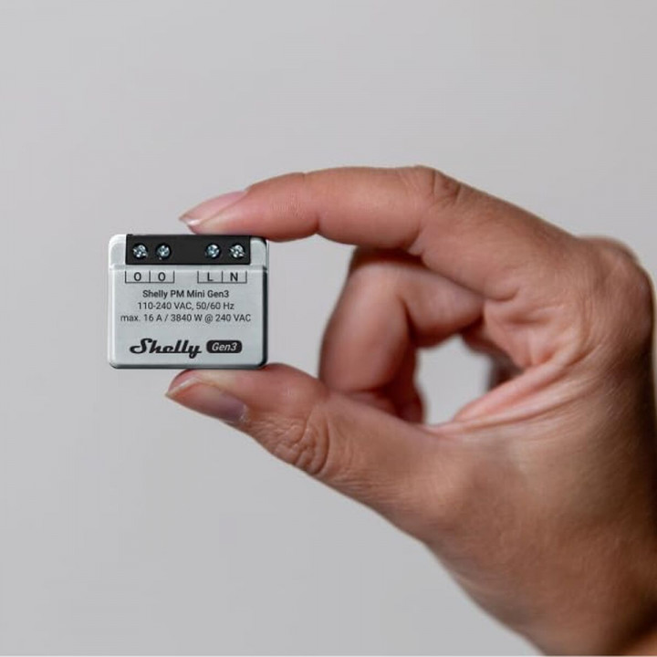Slim Stopcontact Shelly MINI 1PM GEN3 Bluetooth Wi-Fi Bluetooth 4.2