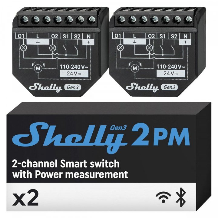 Slim Stopcontact Shelly S3SW-002P16EU Wi-Fi