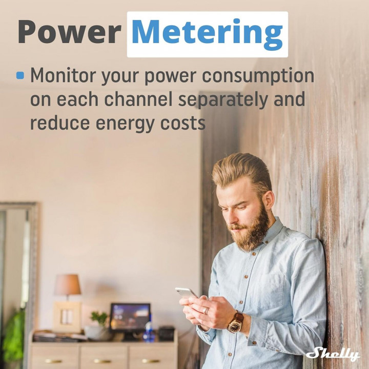 Shelly Módulo switch Wi-Fi BT Gen 3 2PM