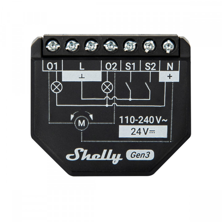 Shelly Módulo switch Wi-Fi BT Gen 3 2PM