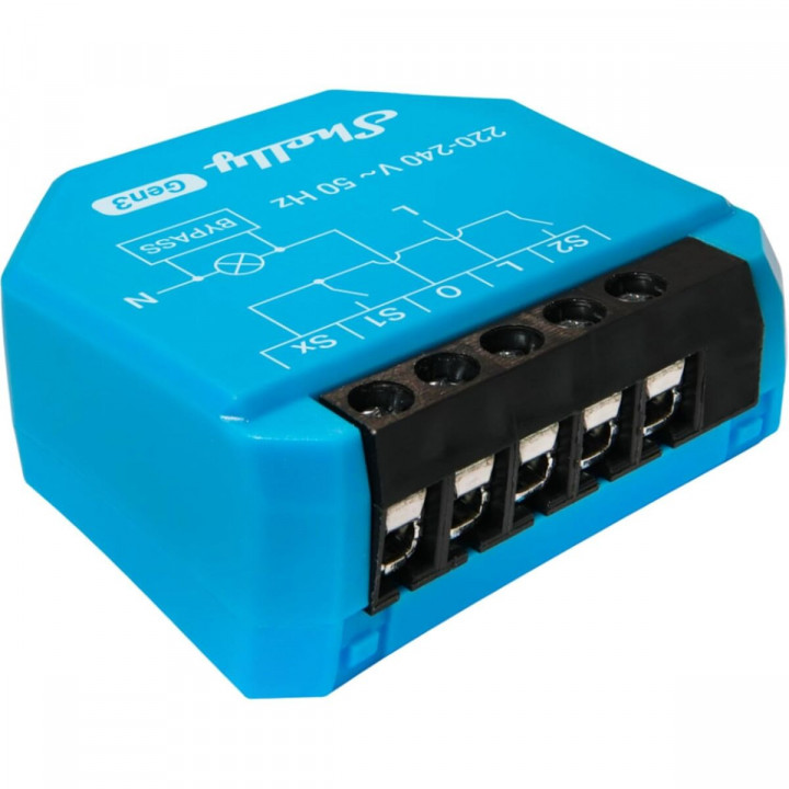 Slim Stopcontact Shelly S3SW-0A2X4EUL Bluetooth Wi-Fi 230 V 16 A