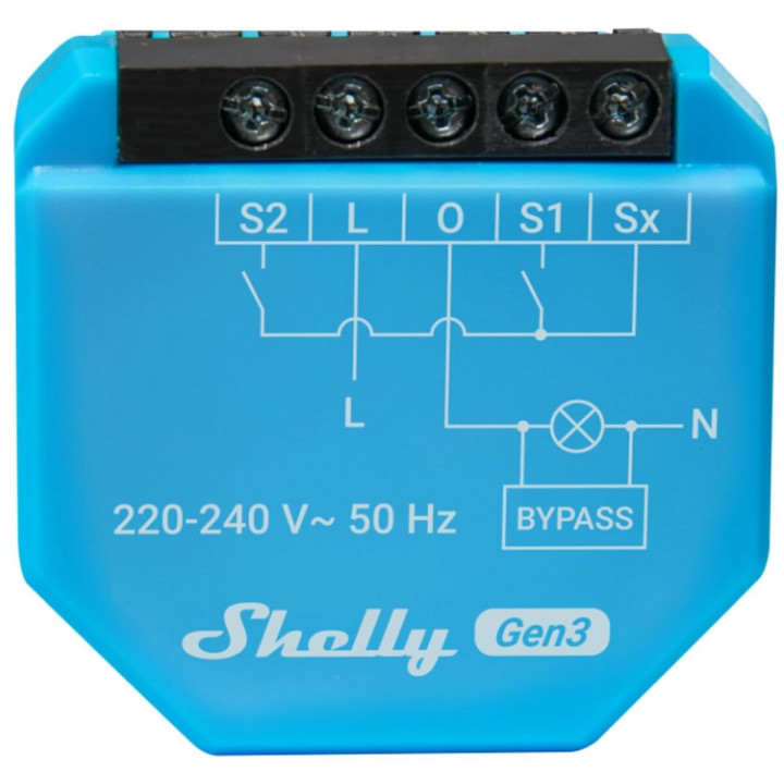 Slim Stopcontact Shelly S3SW-0A2X4EUL Bluetooth Wi-Fi 230 V 16 A