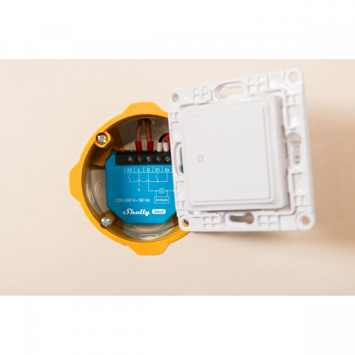 Slim Stopcontact Shelly S3SW-0A2X4EUL Bluetooth Wi-Fi 230 V 16 A