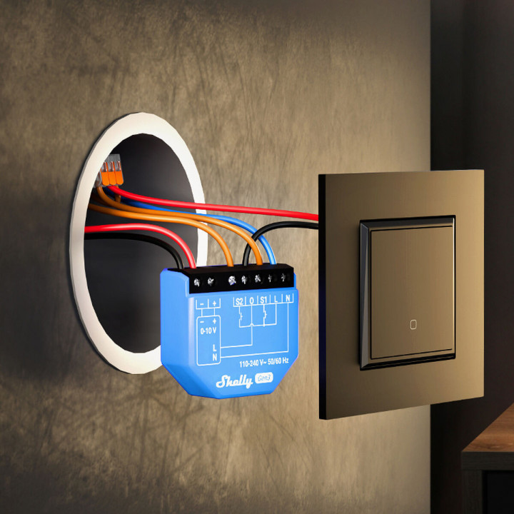 Slim Stopcontact Shelly S3SW-0A2X4EUL Bluetooth Wi-Fi 230 V 16 A