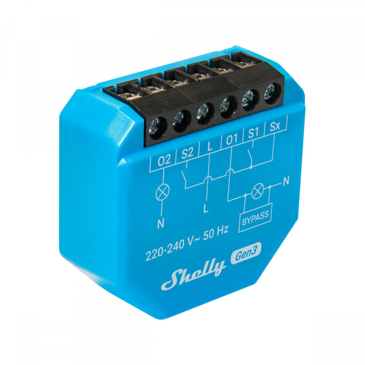 Shelly Módulo switch 2L Gen3  Wi-Fi BT