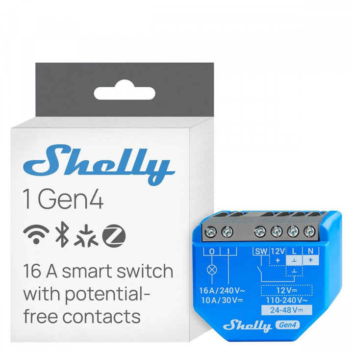 Presa Intelligente Shelly S4SW-001X16EU Bluetooth Wi-Fi Bluetooth 5.0 240 V