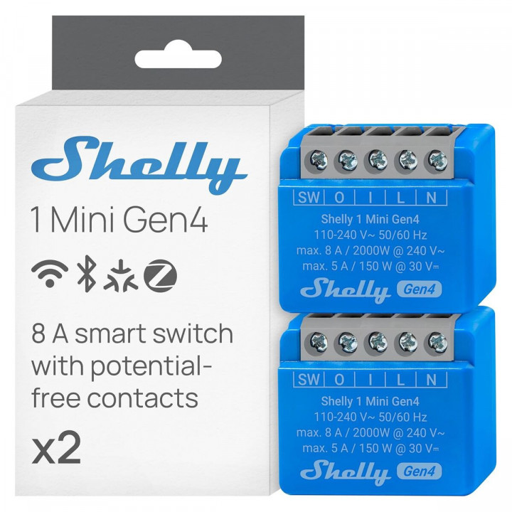 Smart Plug Shelly S4SW-001X8EUU Bluetooth Wi-Fi Bluetooth 5.0