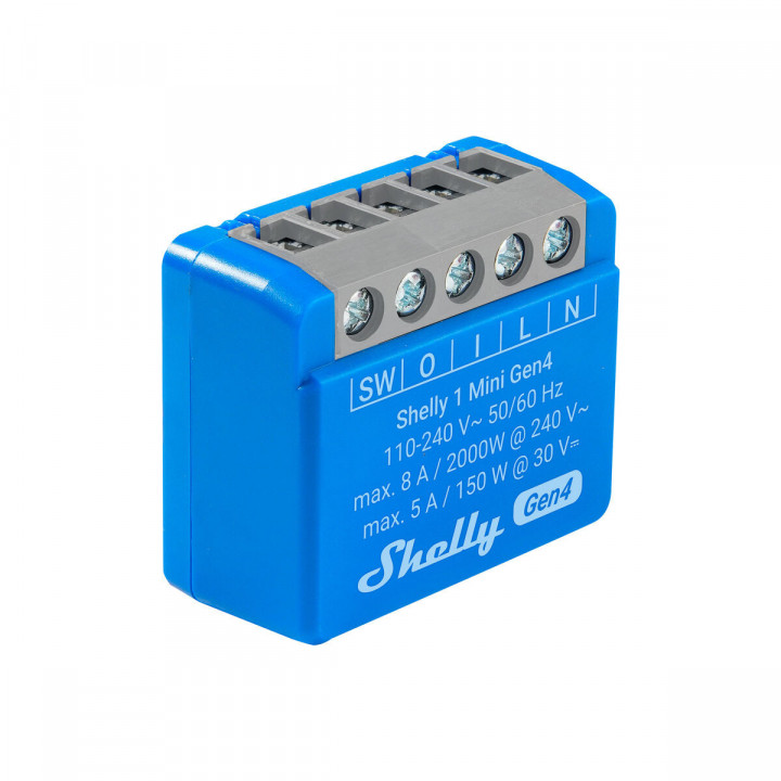 Slim Stopcontact Shelly S4SW-001X8EUU Bluetooth Wi-Fi Bluetooth 5.0