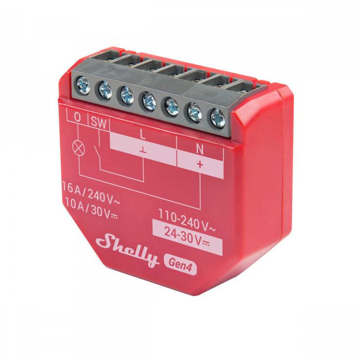 Slim Stopcontact Shelly S4SW-001P16EU Bluetooth Wi-Fi Bluetooth 5.0 10 A