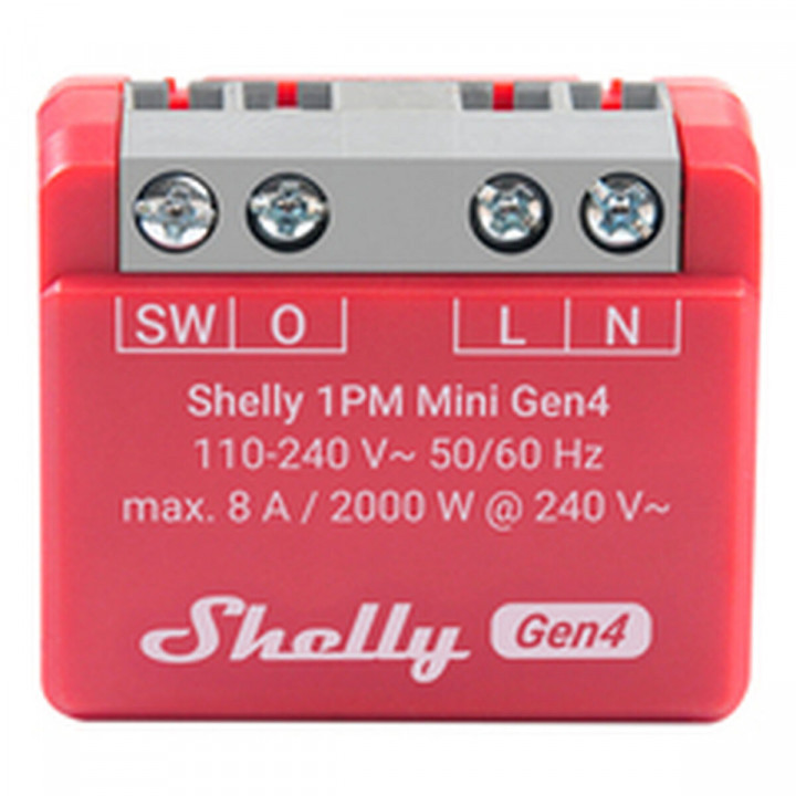 Slim Stopcontact Shelly S4SW-001P8EU Bluetooth Wi-Fi Bluetooth 5.0