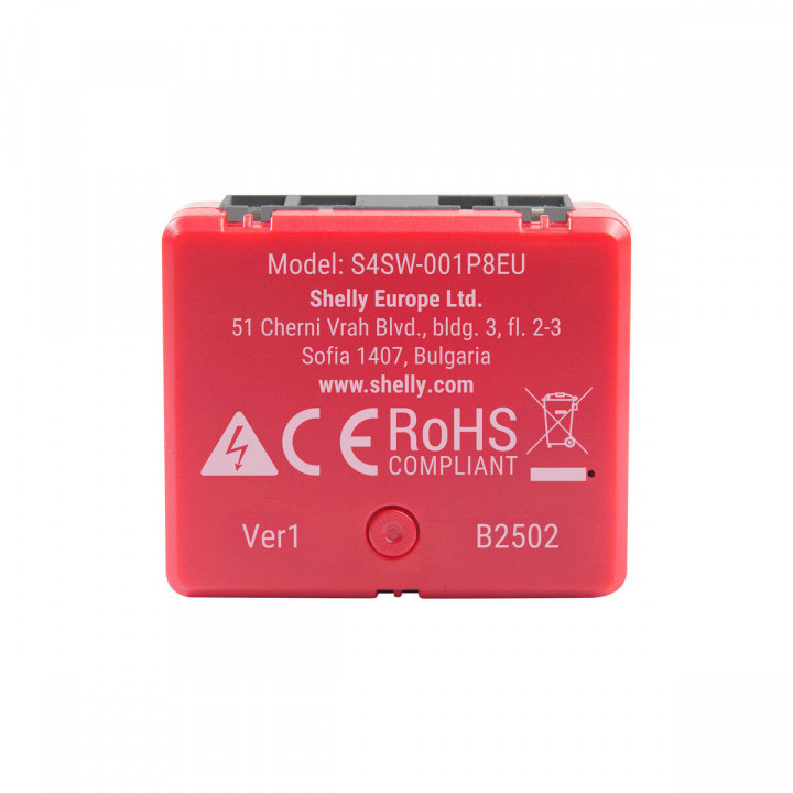 Slim Stopcontact Shelly S4SW-001P8EU Bluetooth Wi-Fi Bluetooth 5.0