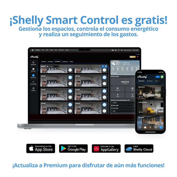 Smart Plug Shelly SHELLY 2PM GEN4 X4 Wi-Fi 230 V 10 A (4 Units)
