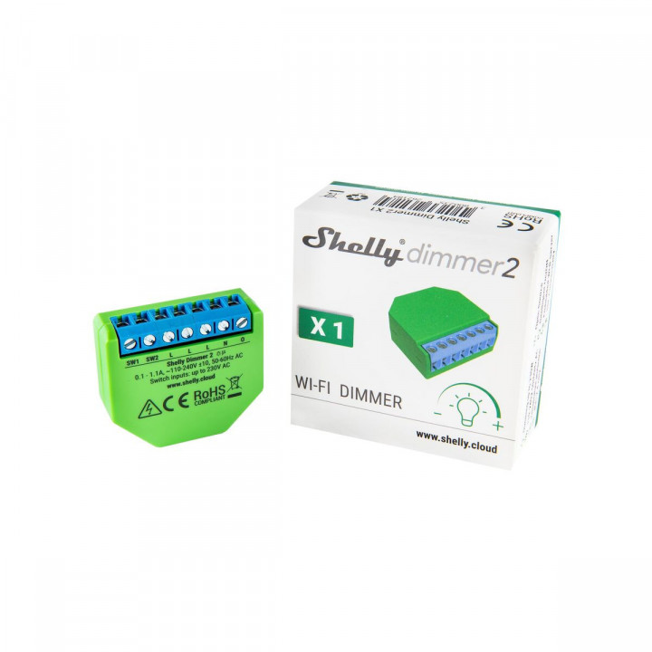 Wi-Fi schakelmodule Shelly Dimmer 2 240 V 2 A