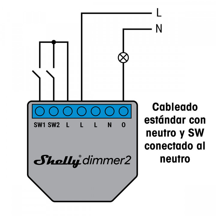 Modulo interruttore Wi-Fi Shelly Dimmer 2 240 V 2 A