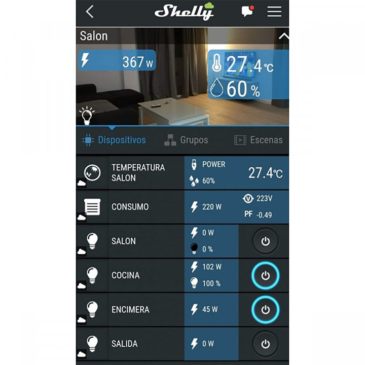 Module interrupteur Wi-Fi Shelly Dimmer 2 240 V 2 A