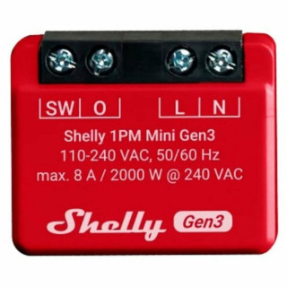 Wi-Fi schakelmodule Shelly Mini 1PM Gen3 Bluetooth Wi-Fi Bluetooth 4.2