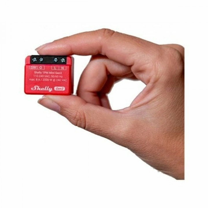Wi-Fi schakelmodule Shelly Mini 1PM Gen3 Bluetooth Wi-Fi Bluetooth 4.2