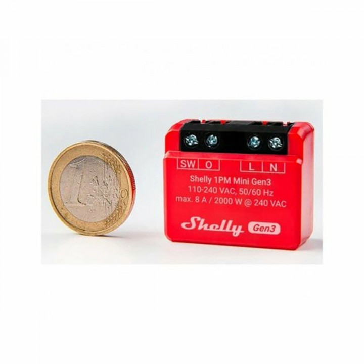 Modulo interruttore Wi-Fi Shelly Mini 1PM Gen3 Bluetooth Wi-Fi Bluetooth 4.2