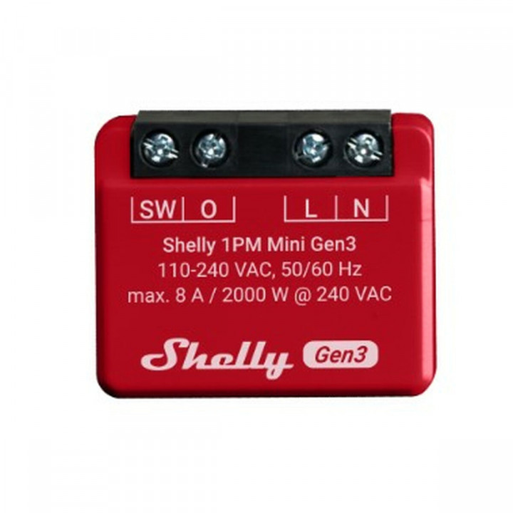 Modulo interruttore Wi-Fi Shelly Mini 1PM Gen3 Bluetooth Wi-Fi Bluetooth 4.2