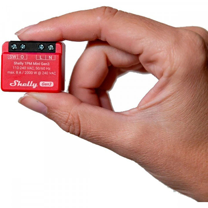 Shelly Módulo switch Mini 1PM Gen3 Wi-Fi BT
