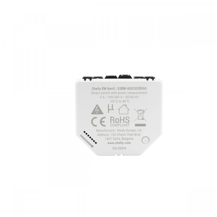 Modulo interruttore Wi-Fi Shelly EM GEN3 + 50 A CT