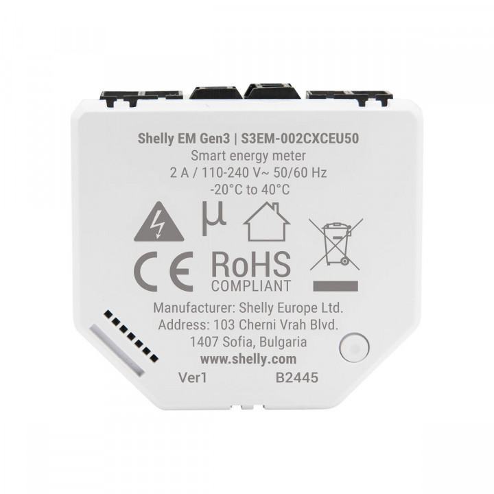Modulo interruttore Wi-Fi Shelly EM GEN3 + 50 A CT