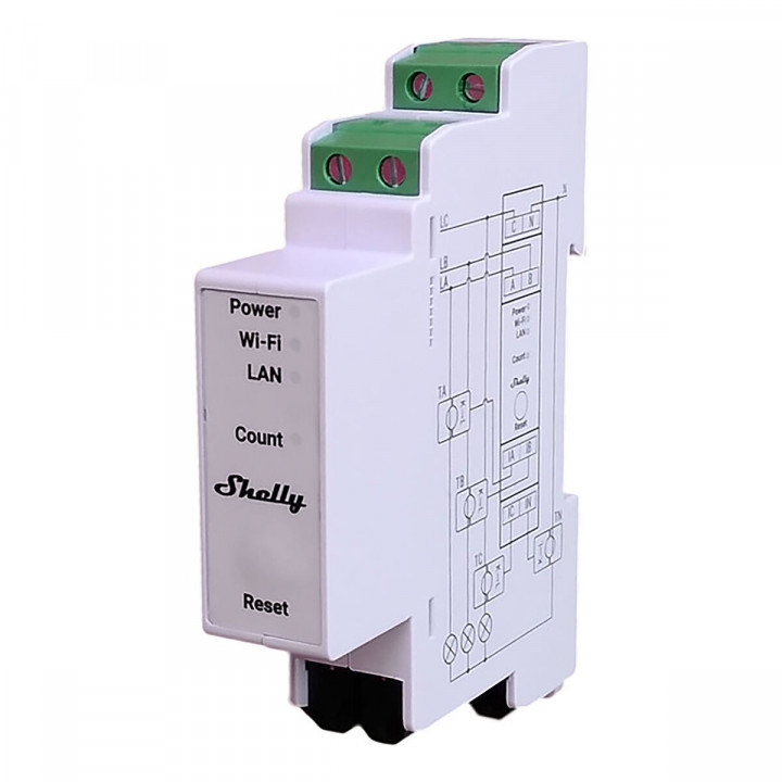 Module interrupteur Wi-Fi Shelly PRO 3EM 120A Wi-Fi