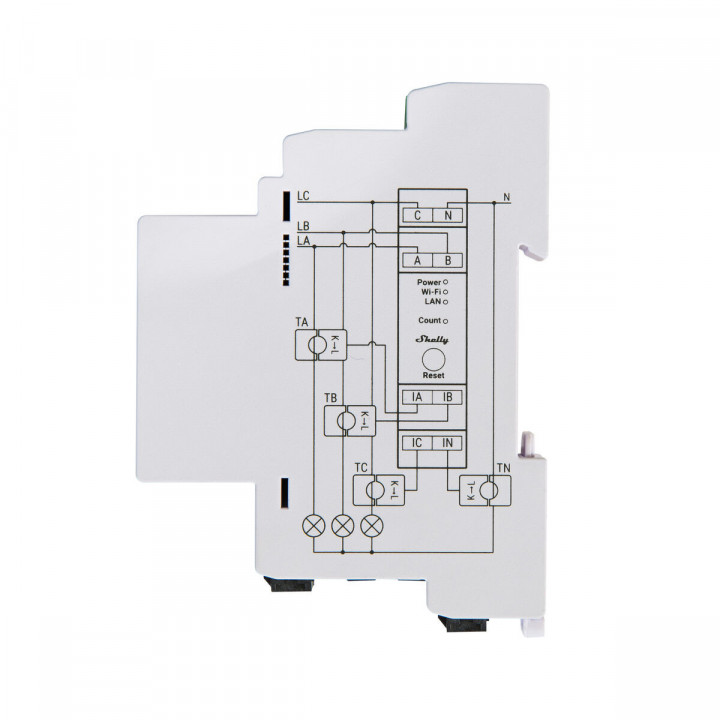 Wi-Fi schakelmodule Shelly PRO 3EM 120A Wi-Fi