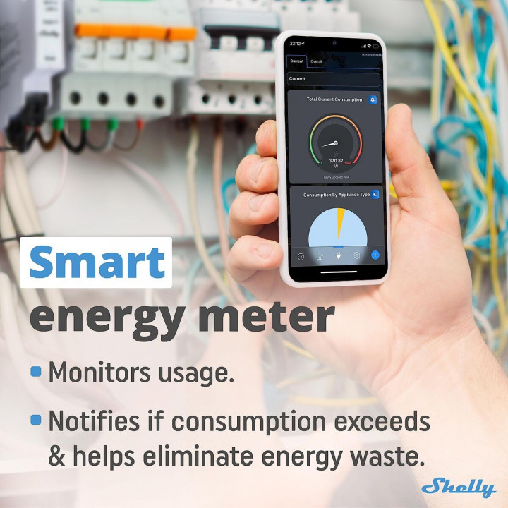 Modulo interruttore Wi-Fi Shelly PRO 3EM 120A Wi-Fi