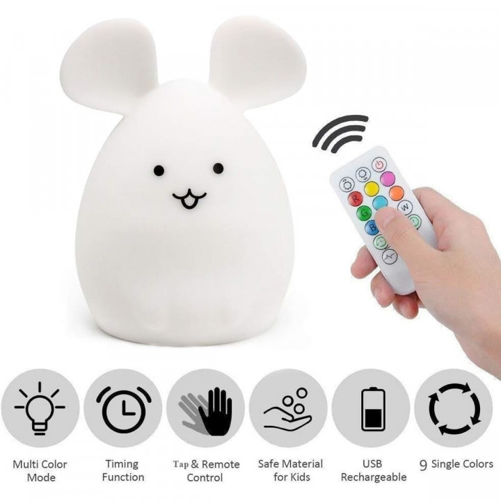 Children's lamp with Bluetooth speaker Muvit Mouse