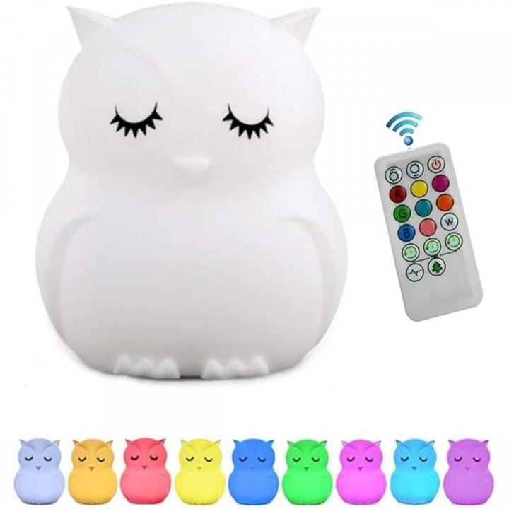 Lampada per bambini con altoparlante Bluetooth Muvit Owl