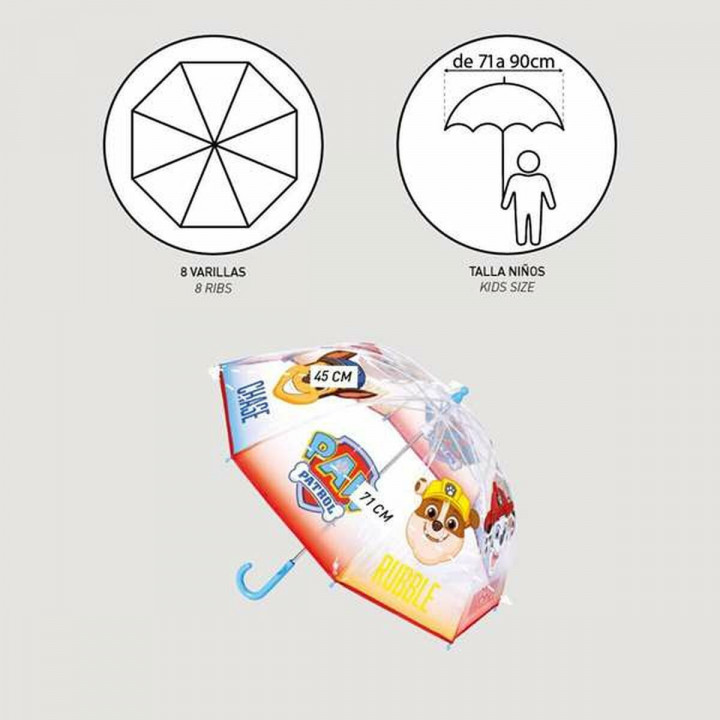 Paraguas The Paw Patrol Ø 71 cm 45cm