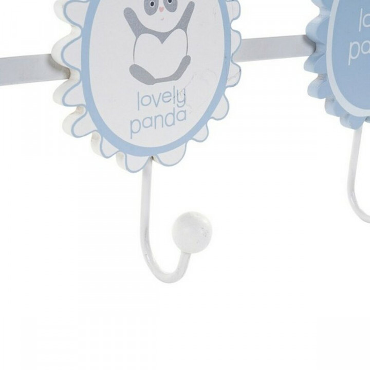 Wandkapstok DKD Home Decor Hout Metaal Pandabeer (40 x 4 x 16 cm) (2 pcs)