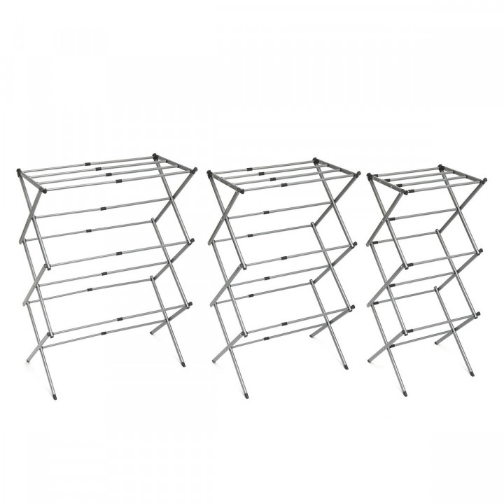Séchoir à Linge Métallique Pliable et Extensible avec 3 Hauteurs Cloxy InnovaGoods 11 Barres