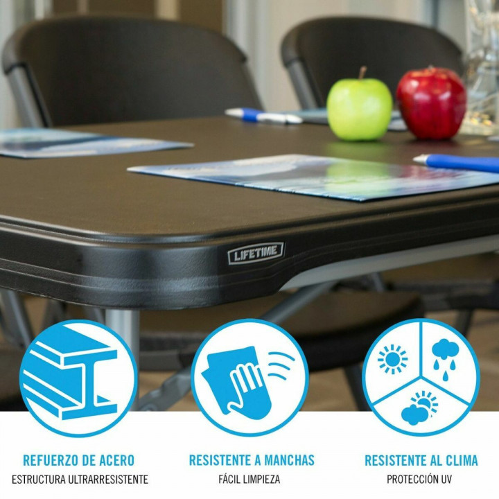 Table Piable Lifetime 182 x 73,5 x 76 cm 6 personnes Rectangulaire Acier Plastique