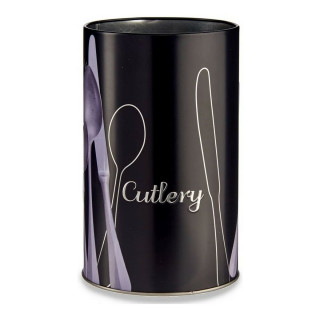 Cutlery Drainer Kinvara 92331 Black Silver Metal 1 L