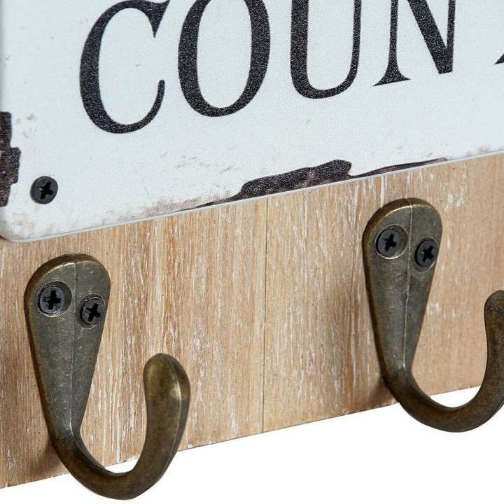 Klädhängare DKD Home Decor Rood Hout Metaal (2 pcs) (21 x 5 x 45 cm)