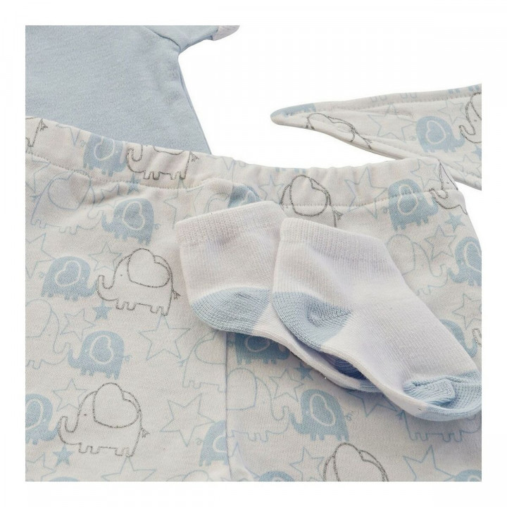 Geschenkset voor baby's DKD Home Decor BE-180261 Blauw Wit Roze (2 Stuks)