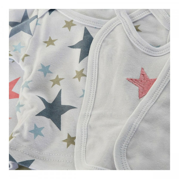 Geschenkset voor baby's DKD Home Decor BE-177919 Blauw Roze 0-6 Maanden 7 Onderdelen (2 Stuks)