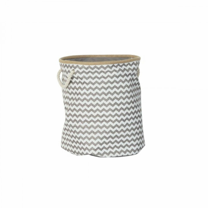Panier décoratif DKD Home Decor Blanc Gris Jute