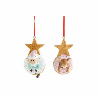 Hanging decoration DKD Home Decor Christmas Resin (2 pcs) (5.5 x 5 x 9 cm)