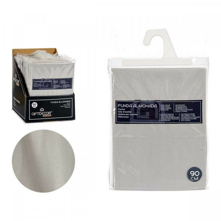 Funda de almohada Gift Decor Gris 45 x 0,3 x 90 cm 15,5 x 21 x 1,5 cm 16 x 21 x 0,2 cm