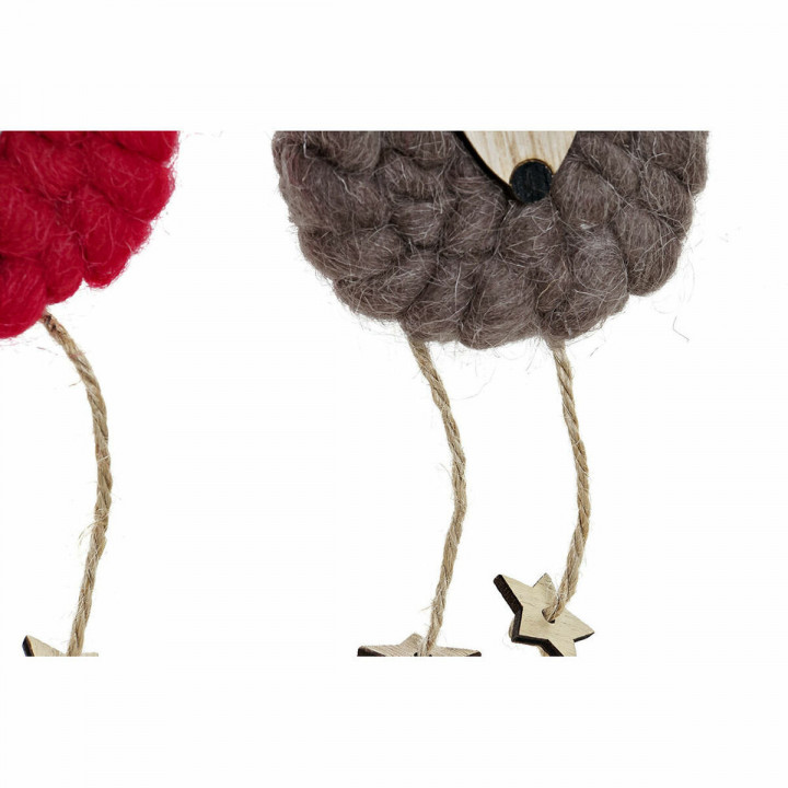 Kerstversiering DKD Home Decor Polyester Hout Rendier (3 pcs) (8 x 3 x 26 cm)