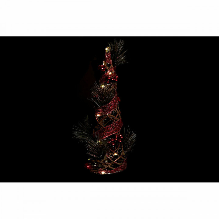 Albero di Natale DKD Home Decor Rosso Verde Dorato 16 x 16 x 41 cm Plastica (2 Unità)