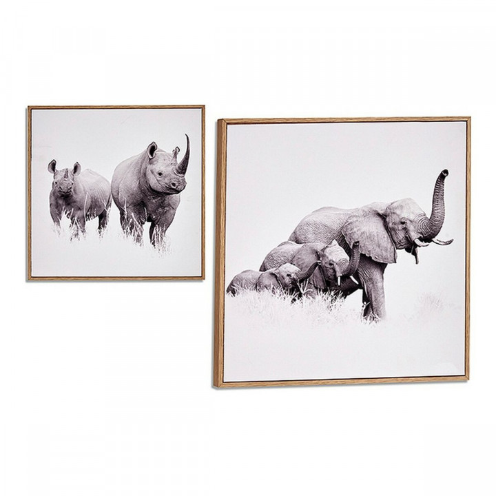 Painting Gift Decor Brown Particleboard 31 x 31 x 2 cm 31 x 2 x 31 cm With frame animals
