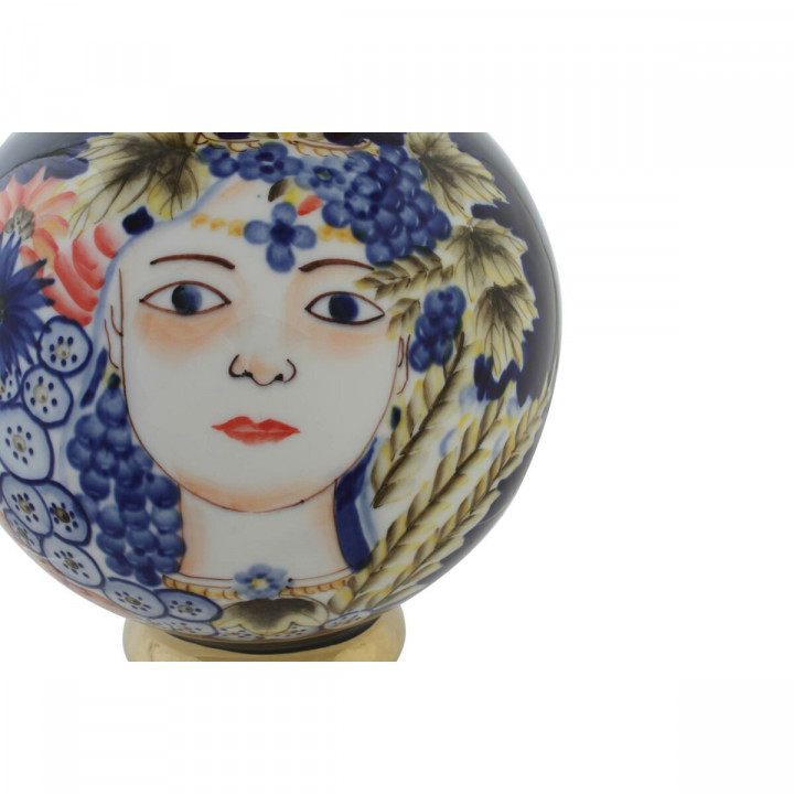 Vaas DKD Home Decor Porselein Zwart Shabby Chic (19 x 19 x 23 cm)