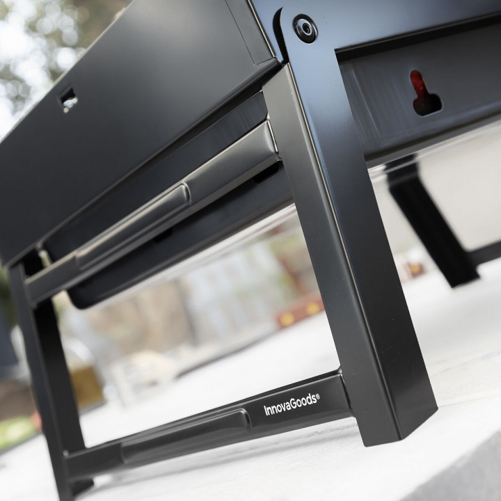 Opvouwbare draagbare barbecue voor gebruik met houtskool BearBQ InnovaGoods