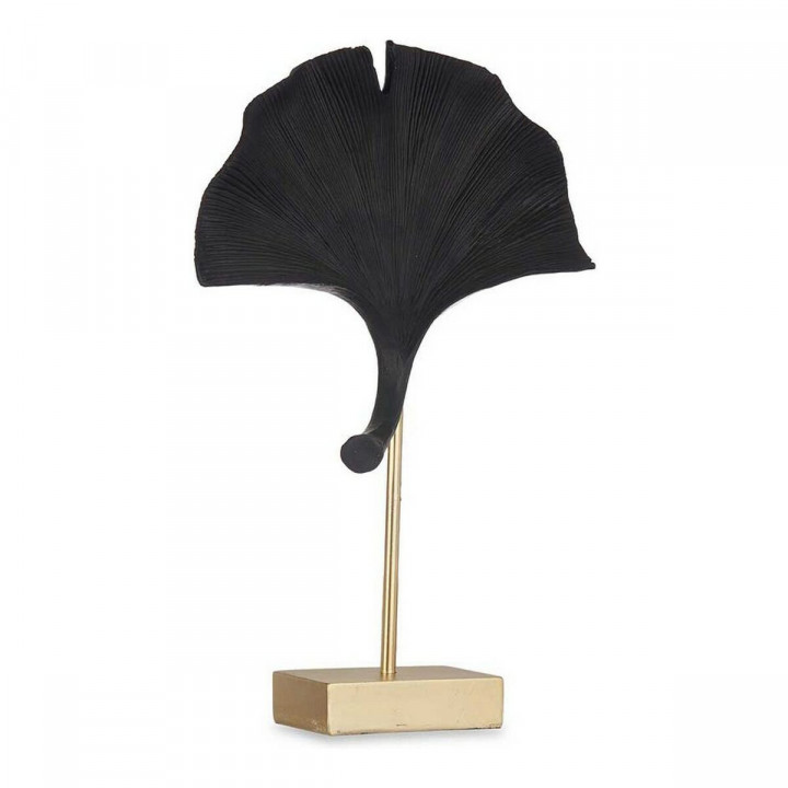 Figura Decorativa Gift Decor Negro Dorado Flor 8 x 37 x 24,5 cm