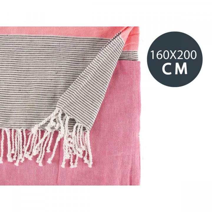 Foulard Multiuso Gift Decor Rosa 160 x 200 cm 40 x 9 x 8 cm Righe