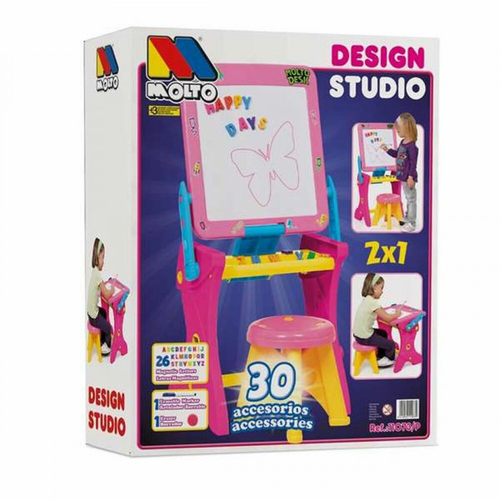 Desk Moltó Pink 90 cm Magnetic